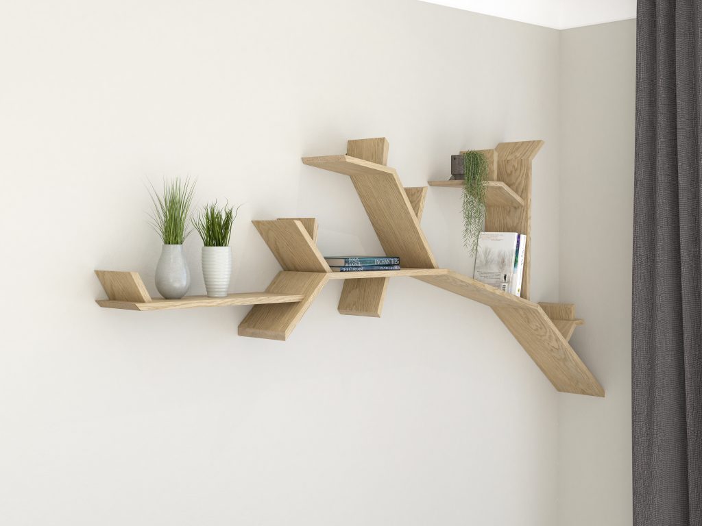 The Oak Branch Shelf Tree Branch Shelves By Bespoak Interiors